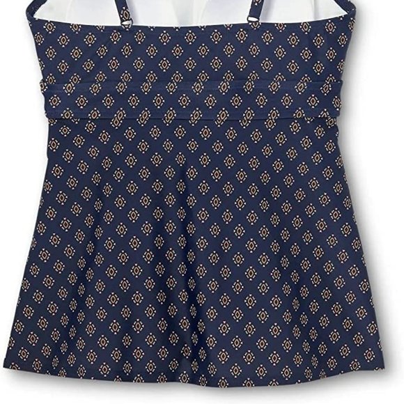 KONA SOL Oxford Blue Keyhole High Neck Tankini Top  ❖  NEW!!! - Picture 7 of 9